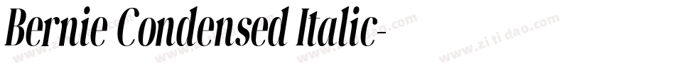 Bernie Condensed Italic字体转换